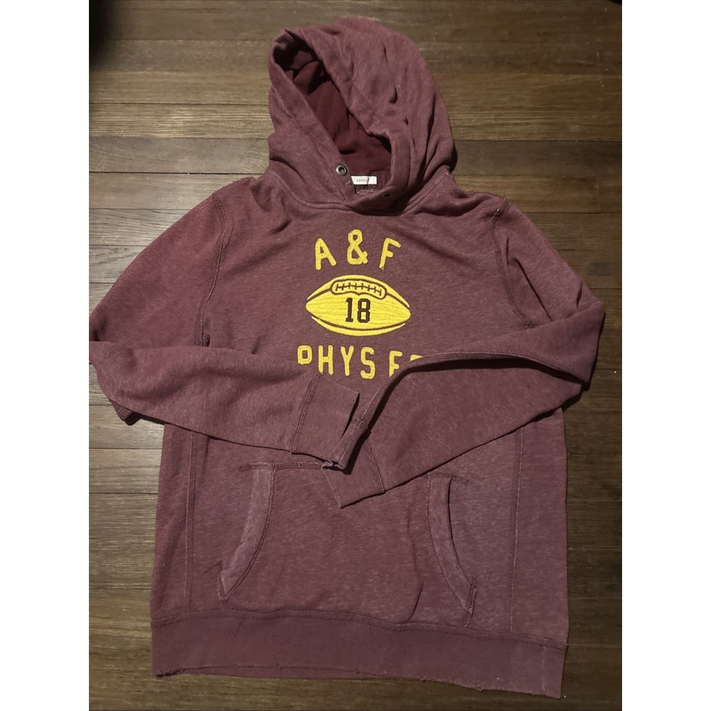 Abercrombie & Fitch Hoodie Mens Gray Sweatshirt Muscle Fit Pullover Medium